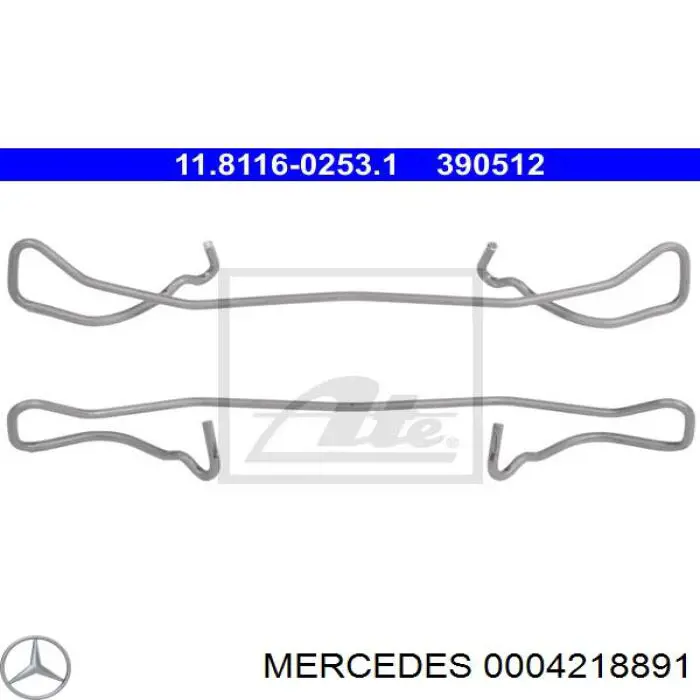 0004218891 Mercedes conjunto de muelles almohadilla discos delanteros