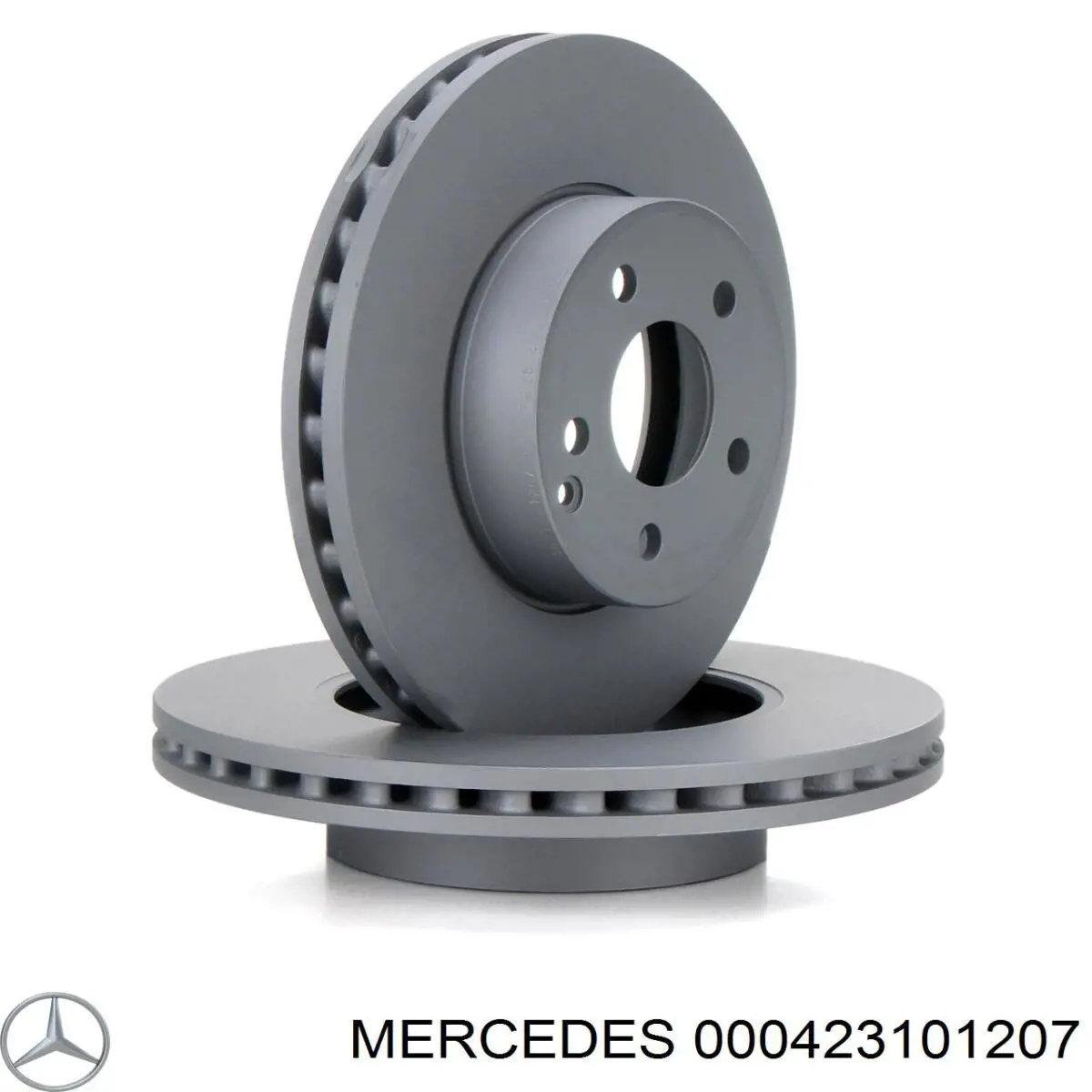 Disco de freno trasero 000423101207 Mercedes