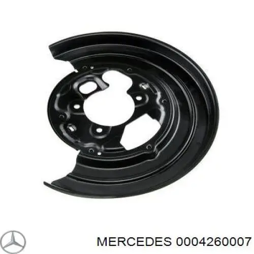 0004260007 Mercedes chapa protectora contra salpicaduras, disco de freno trasero izquierdo