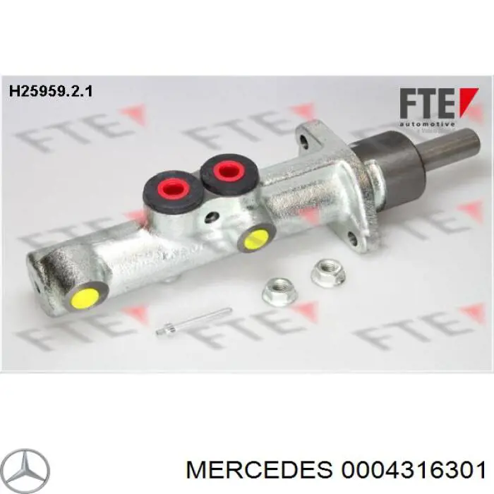 Cilindro maestro de frenos Mercedes 0004316301 precio, desde 78,38 EUR