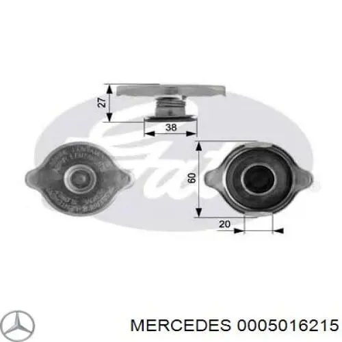 0005016215 Mercedes tapa radiador