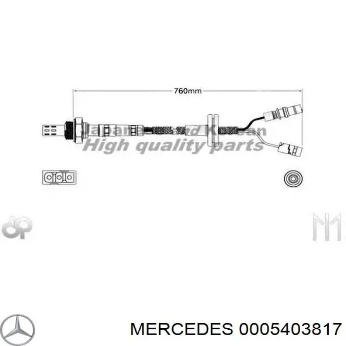 0005403817 Mercedes sonda lambda sensor de oxigeno para catalizador