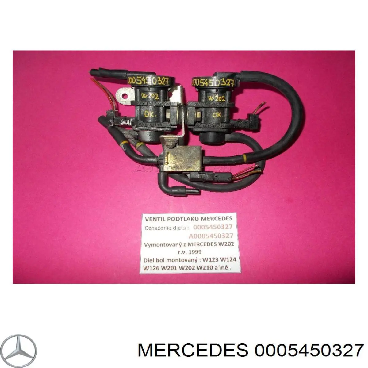 Comprar 0005450327 Mercedes Válvula solenoide de control de presión de sobrealimentación