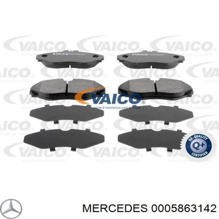 000 586 31 42 Mercedes pastillas de freno delanteras