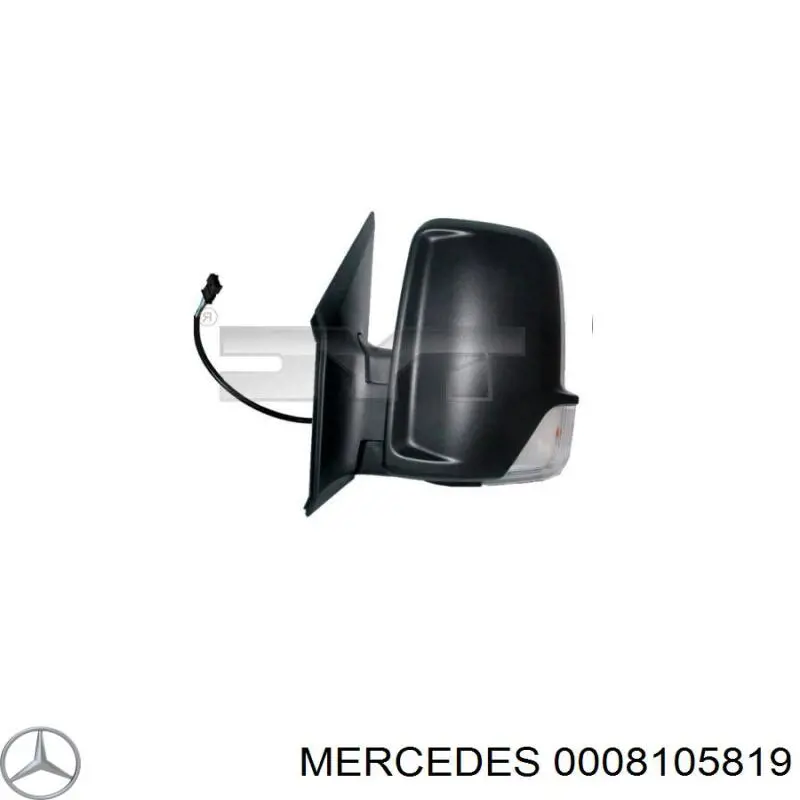 0008105819 Mercedes espejo retrovisor izquierdo