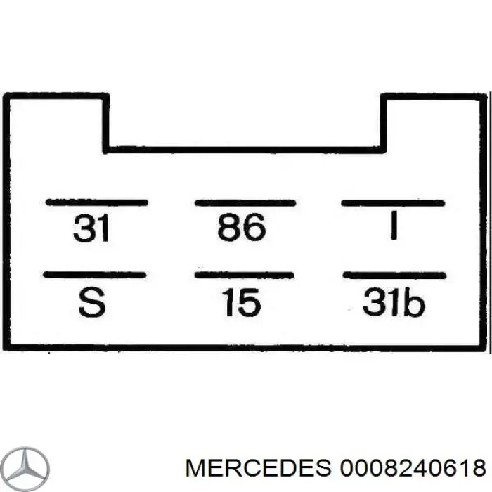 0008240618 Mercedes relé de intermitencia del limpiaparabrisas