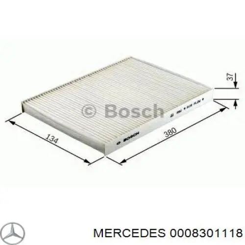 0008301118 Mercedes Filtro antipolen