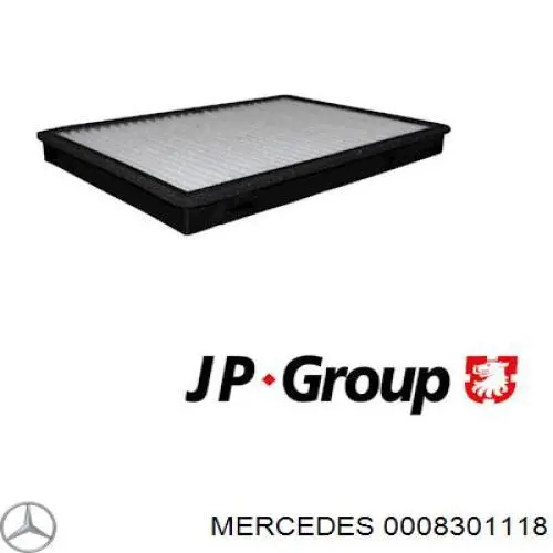 Filtro de cabina Mercedes 0008301118 precio, desde 7,38 EUR