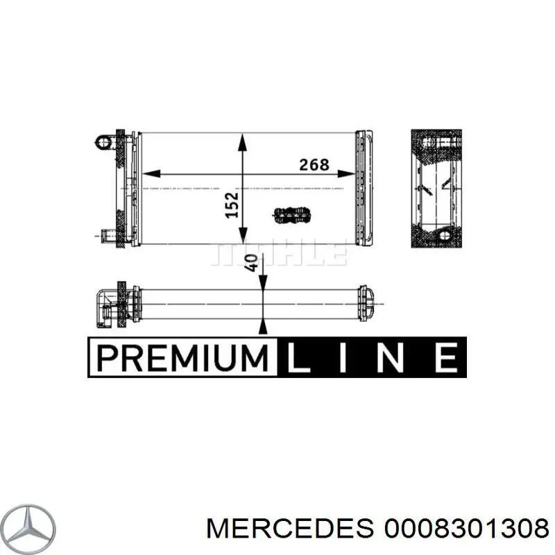 0008301308 Mercedes motor eléctrico, ventilador habitáculo