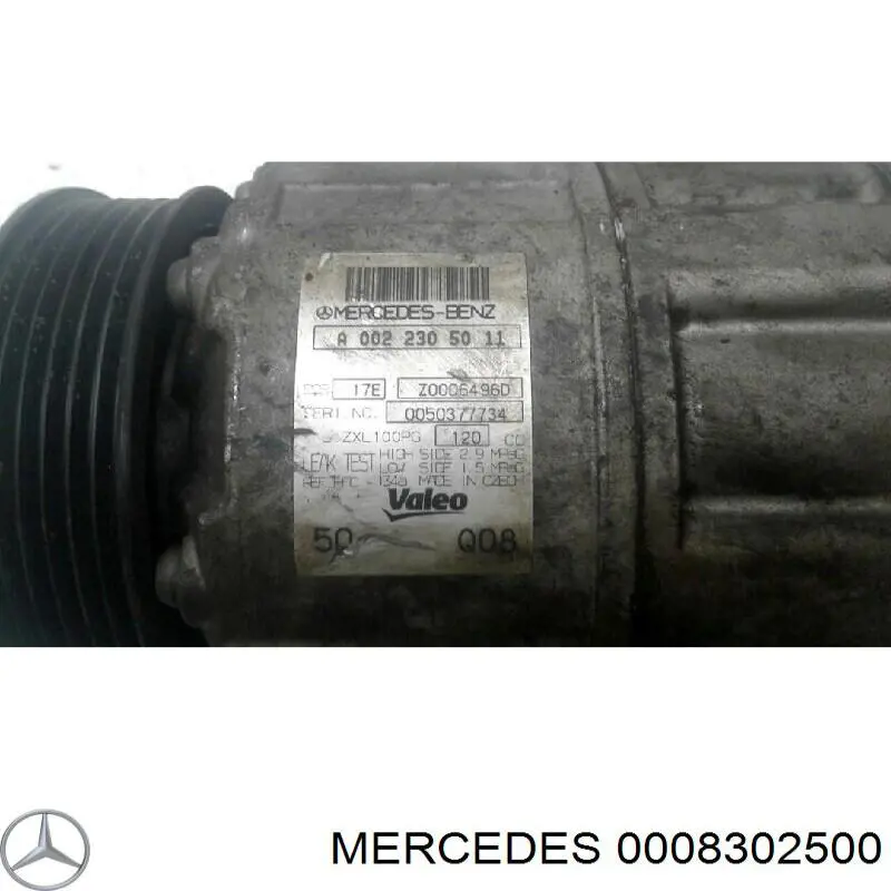 0008302500 Mercedes compresor de aire acondicionado