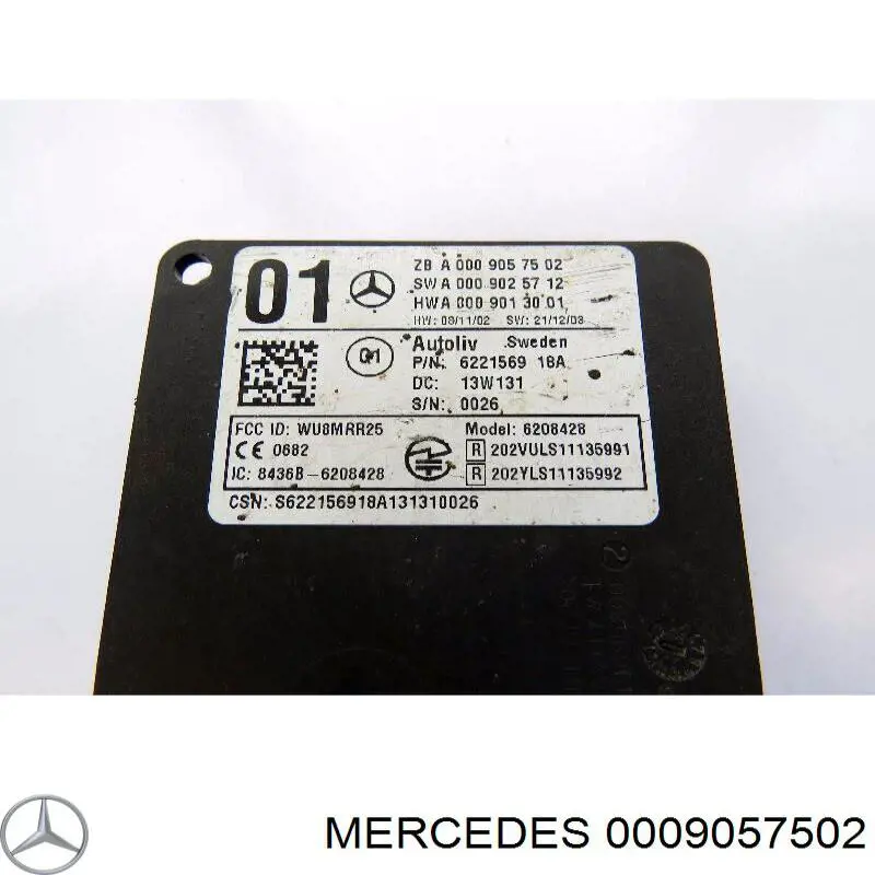 0009057502 Mercedes sensor de control de ángulo muerto trasero