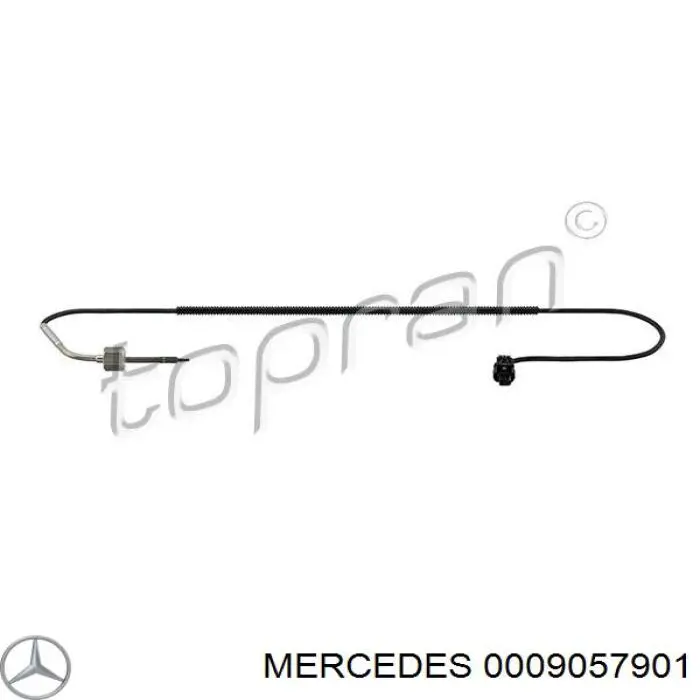 0009057901 Mercedes sensor de temperatura, gas de escape, antes de catalizador