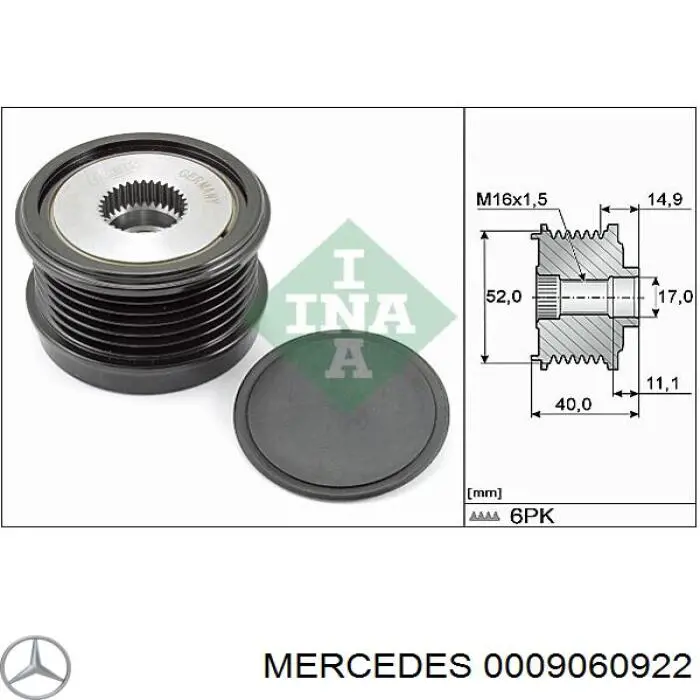 0009060922 Mercedes alternador