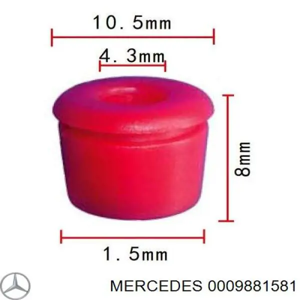 0009881581 Mercedes clips de fijación de pasaruedas de aleta delantera