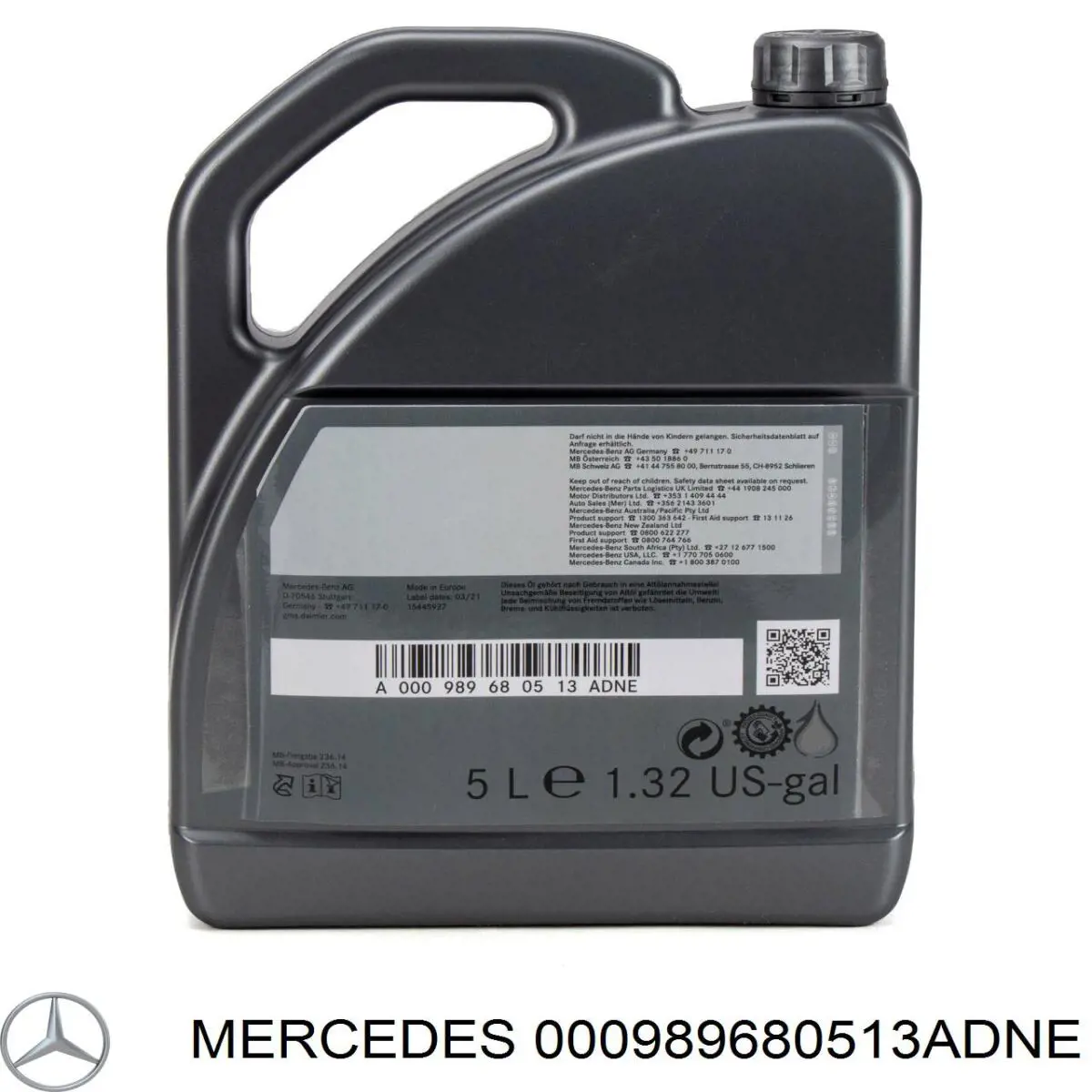 Aceite caja de cambios 000989680513ADNE Mercedes