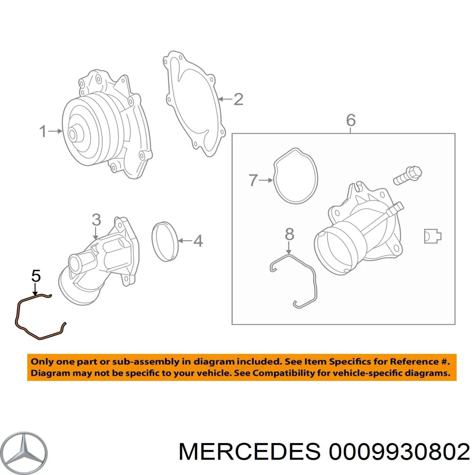 A0009930802 Mercedes Muelle del perno de fijación del colector