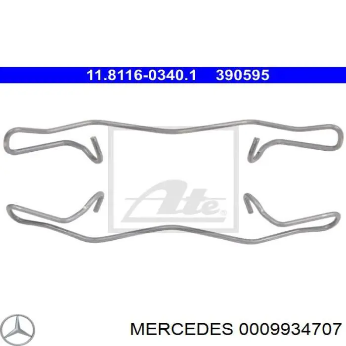 0009934707 Mercedes pinza de cierre