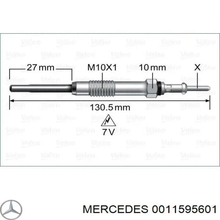 Bujías incandescentes Mercedes 0011595601 precio, desde 25,26 EUR