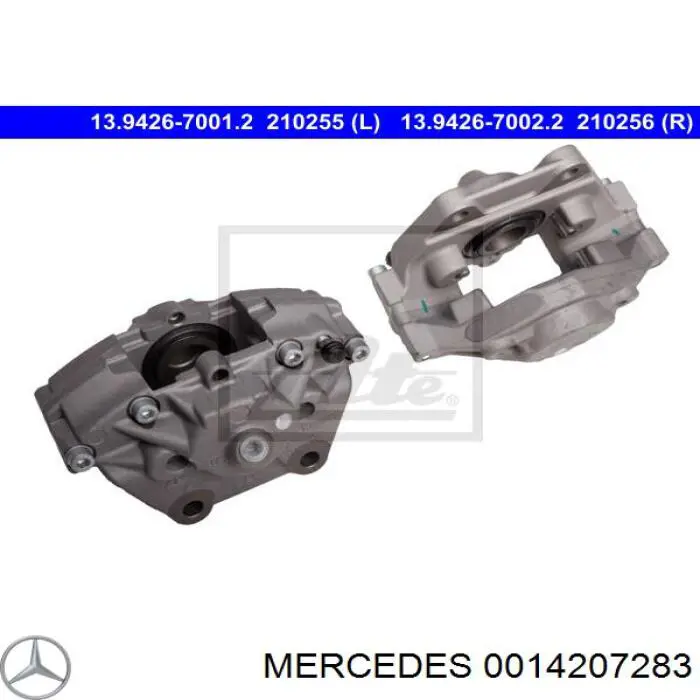 0014207283 Mercedes pinza de freno trasero derecho