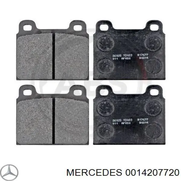 0014207720 Mercedes pastillas de freno delanteras