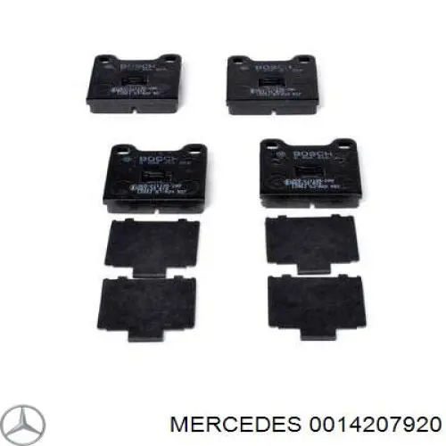 0014207920 Mercedes pastillas de freno traseras