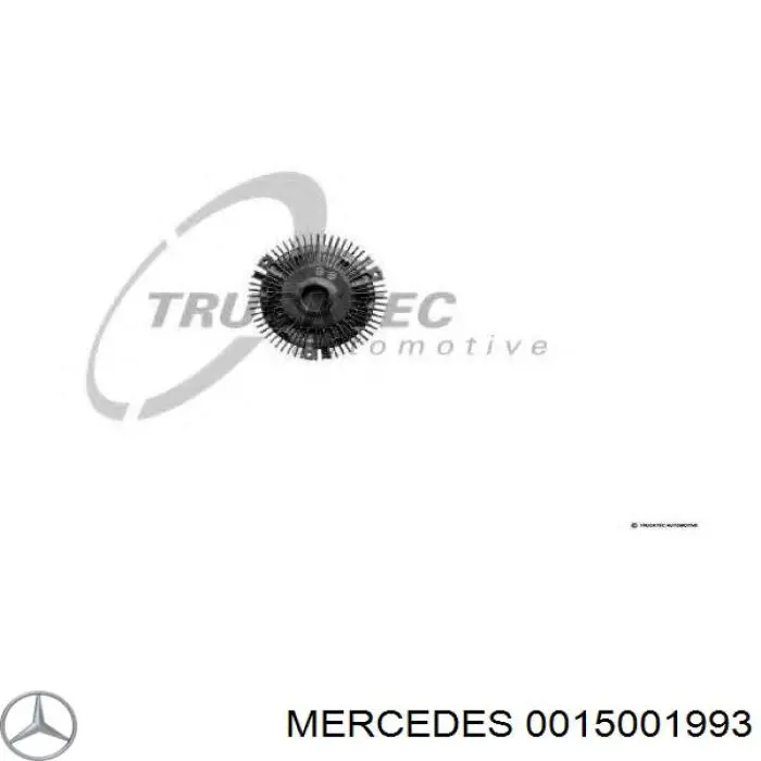 0015001993 Mercedes difusor de radiador, ventilador de refrigeración, condensador del aire acondicionado, completo con motor y rodete
