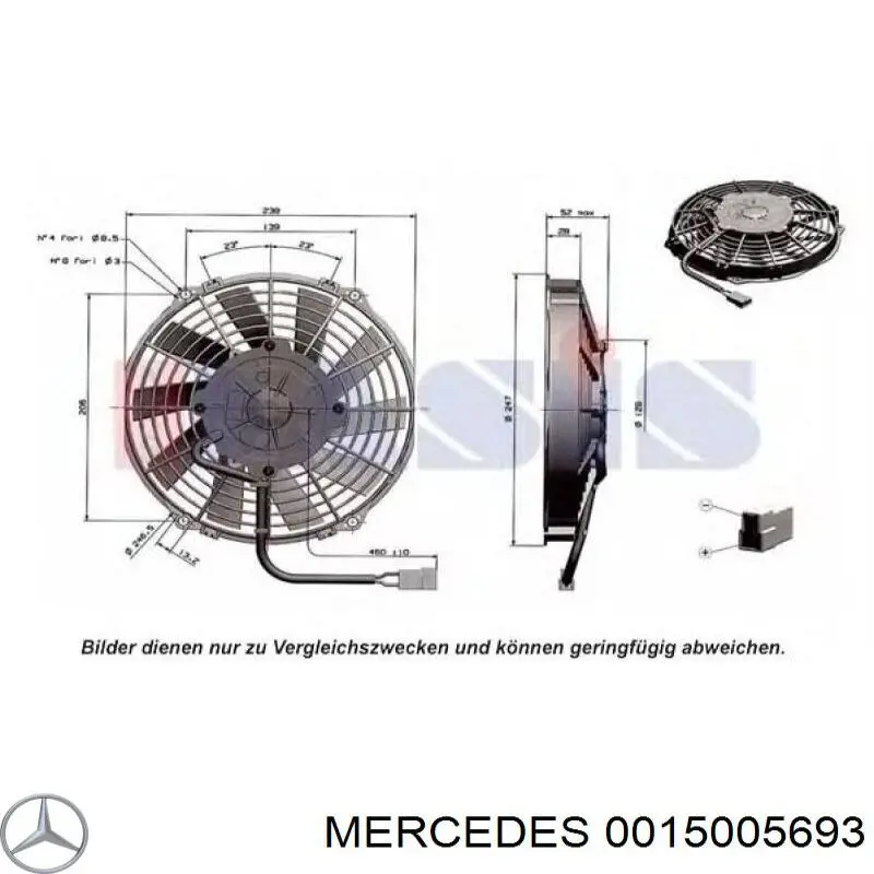 Ventilador de radiador Mercedes A0015005693 precio, desde 486,17 EUR