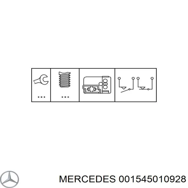 001545010928 Mercedes interruptor luz de freno