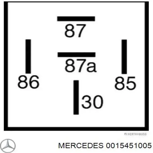 0015451005 Mercedes relé eléctrico multifuncional