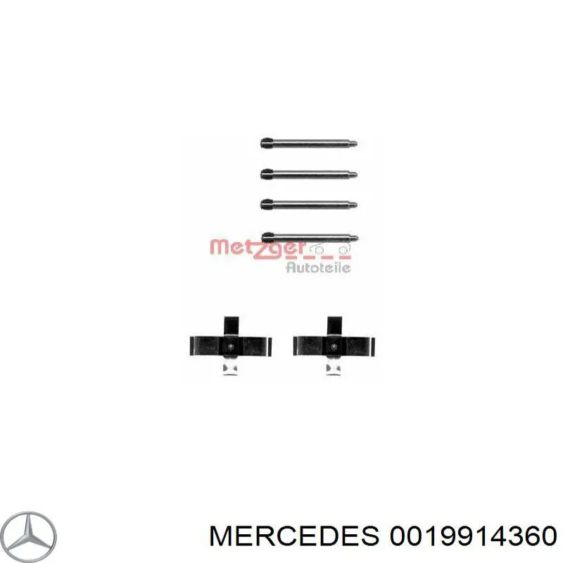 Juego de reparación de pastillas de freno Mercedes 0019914360 precio, desde 7,77 EUR