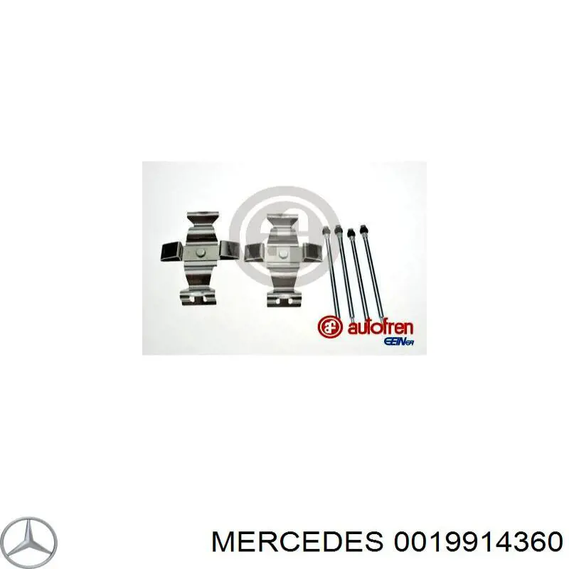 001 991 43 60 Mercedes juego de reparación, pastillas de frenos
