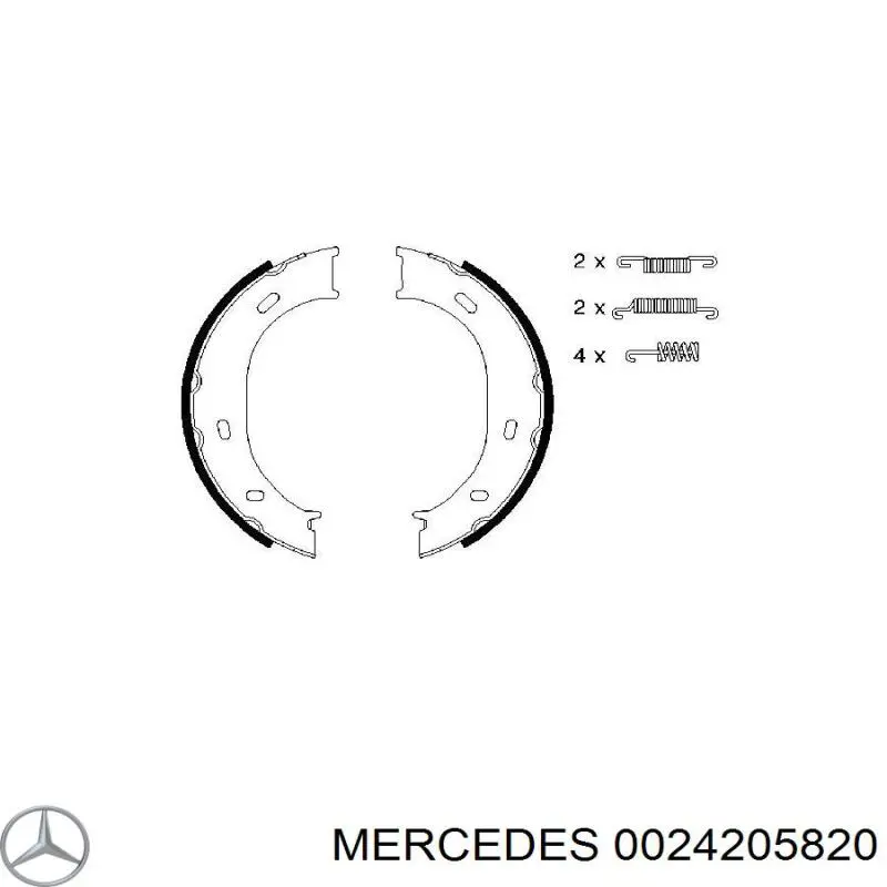 Zapatas de freno de mano Mercedes 0024205820 precio, desde 29,07 EUR