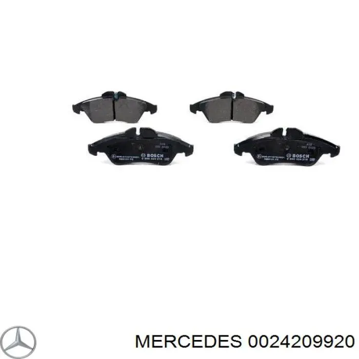 0024209920 Mercedes pastillas de freno delanteras