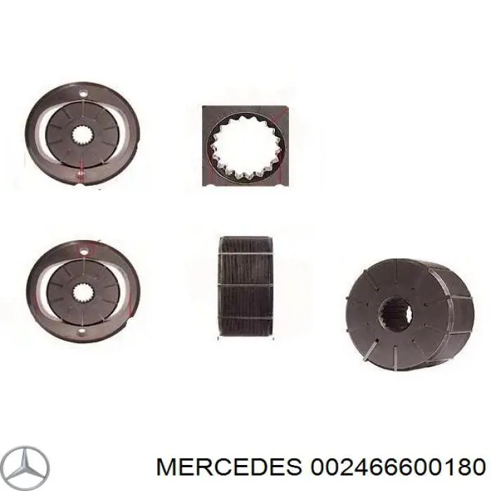 002466600180 Mercedes bomba hidráulica de dirección