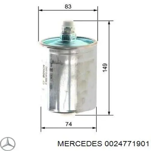 0024771901 Mercedes filtro combustible