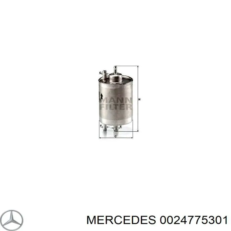 0024775301 Mercedes filtro combustible