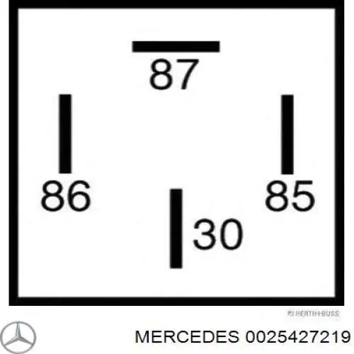 0025427219 Mercedes relé eléctrico multifuncional