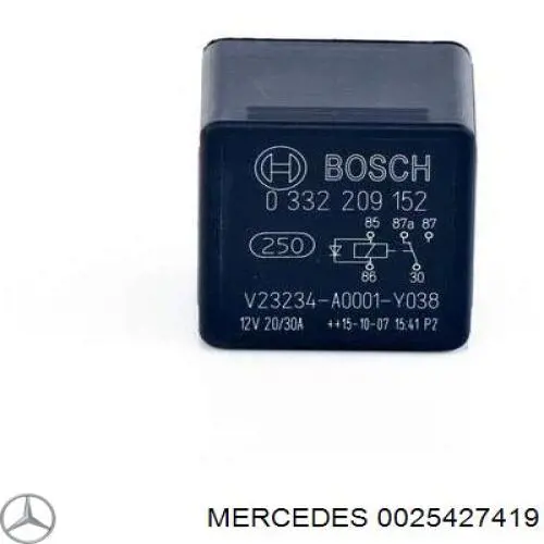 0025427419 Mercedes relé eléctrico multifuncional