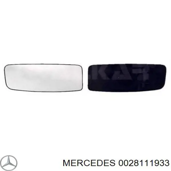 0028111933 Mercedes cristal de espejo retrovisor exterior izquierdo