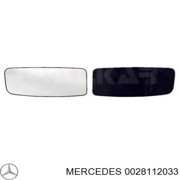 0028112033 Mercedes cristal de espejo retrovisor exterior derecho