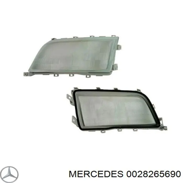 0028265690 Mercedes cristal de faro izquierdo