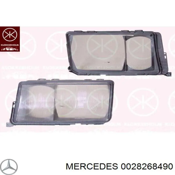 0028268490 Mercedes cristal de faro izquierdo