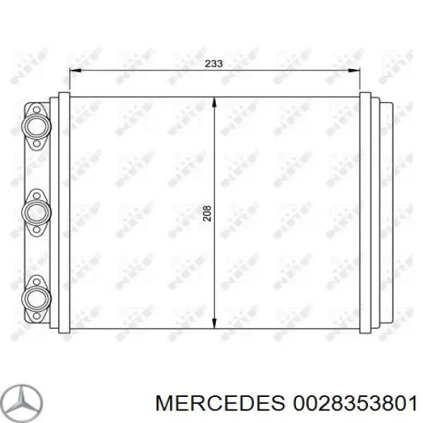 0028353801 Mercedes radiador de calefacción