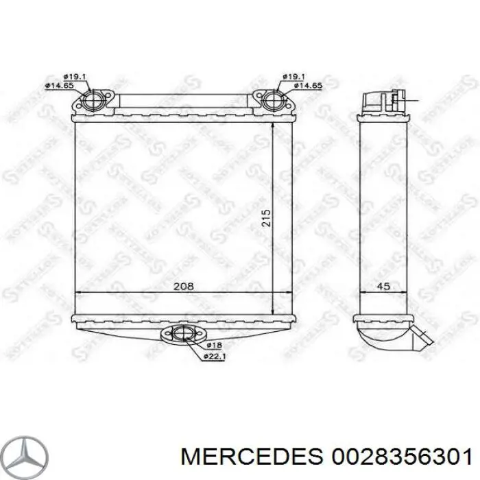 Radiador de calefacción Mercedes 0028356301 precio, desde 34,58 EUR