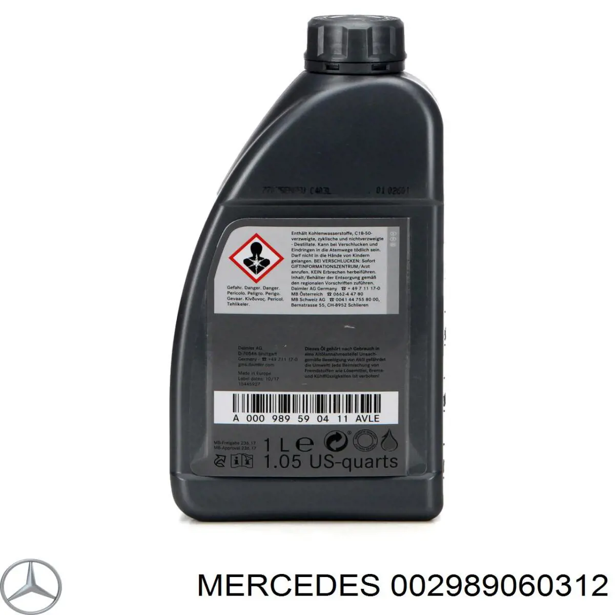 Mercedes Aceite transmisión (002989060312)