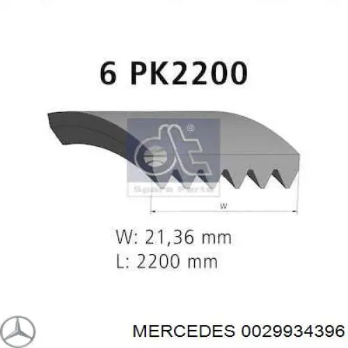 0029934396 Mercedes correa trapezoidal