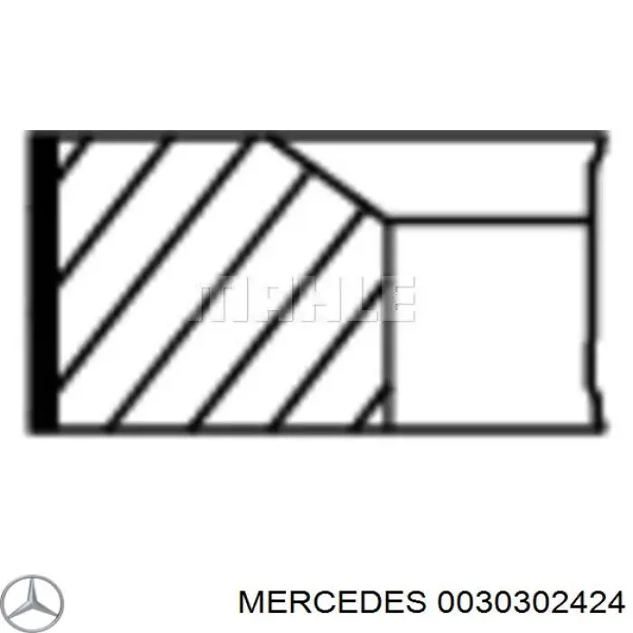 0030302424 Mercedes juego de aros de pistón para 1 cilindro, std