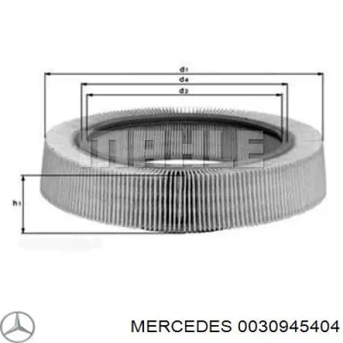0030945404 Mercedes filtro de aire