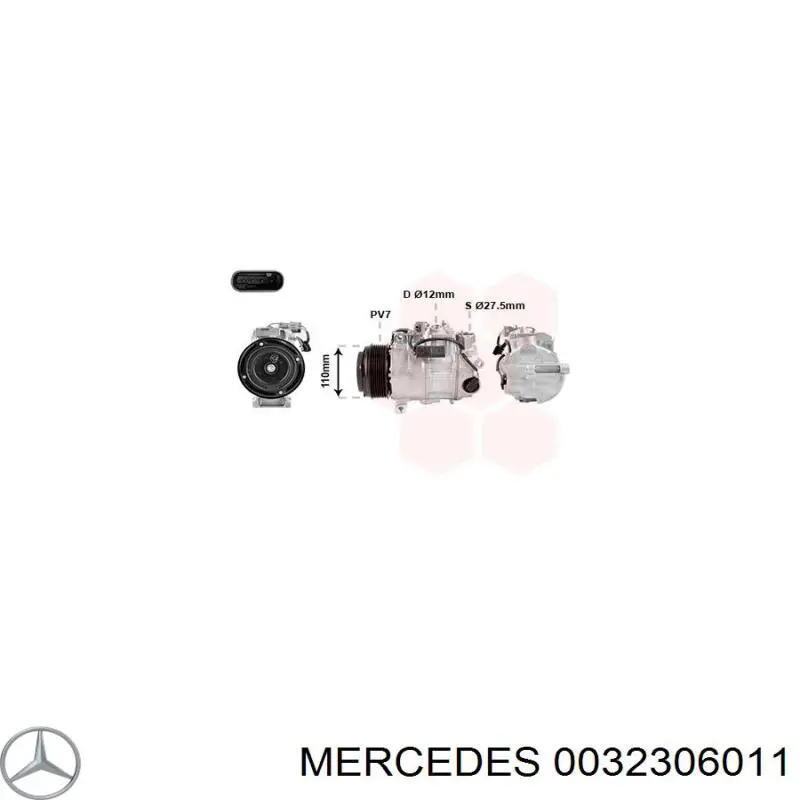 0032306011 Mercedes compresor de aire acondicionado