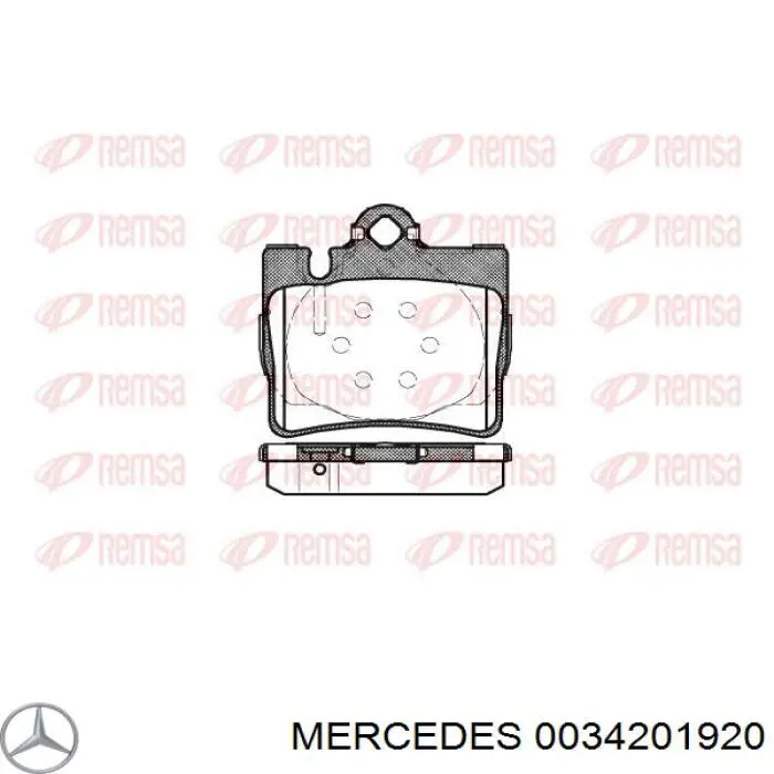 0034201920 Mercedes pastillas de freno traseras